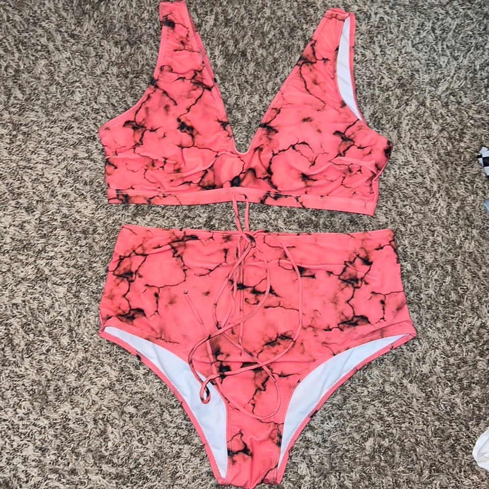 Pink 2 Piece Swimsuit